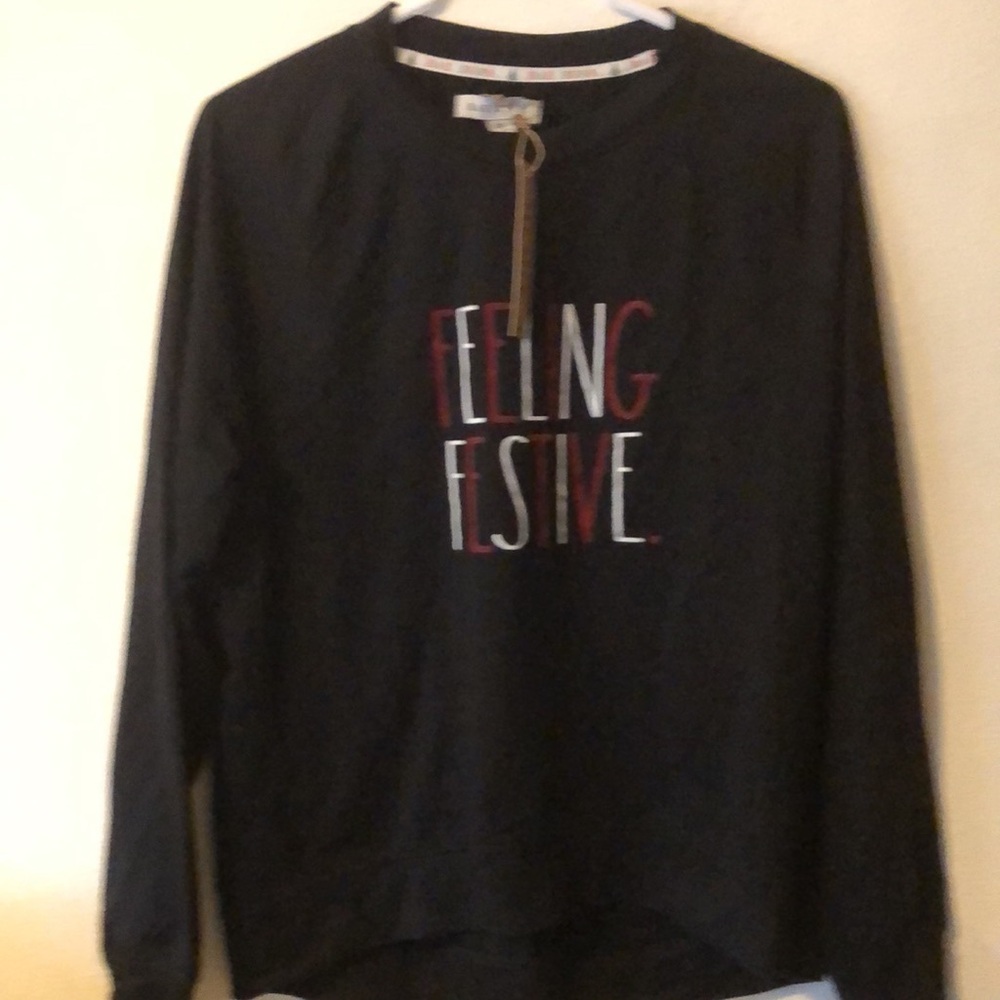 Rae Dunn Feeling Festive Sweatshirt Medium